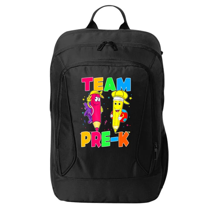 Team Preschool PreK Teacher Student Funny Back To School Gift City Backpack