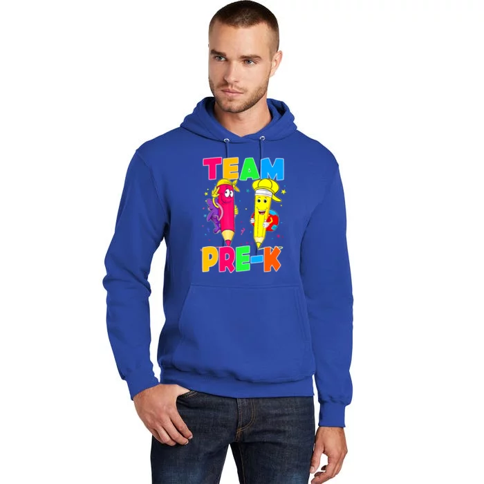 Team Preschool PreK Teacher Student Funny Back To School Gift Tall Hoodie