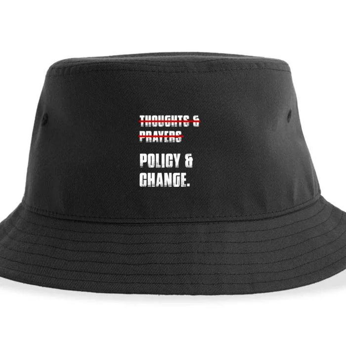 Thoughts & Prayers Policy And Change Sustainable Bucket Hat