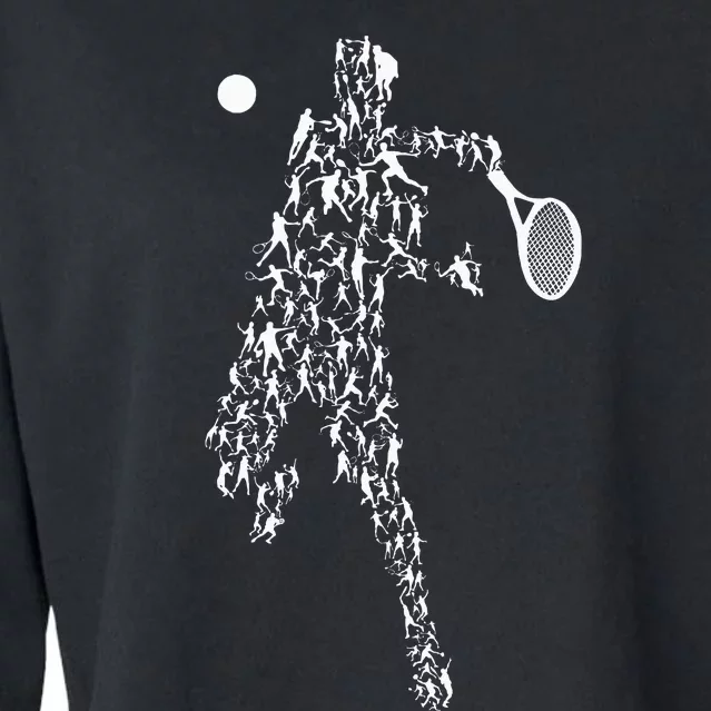 Tennis Positions Player Balls Cropped Pullover Crew