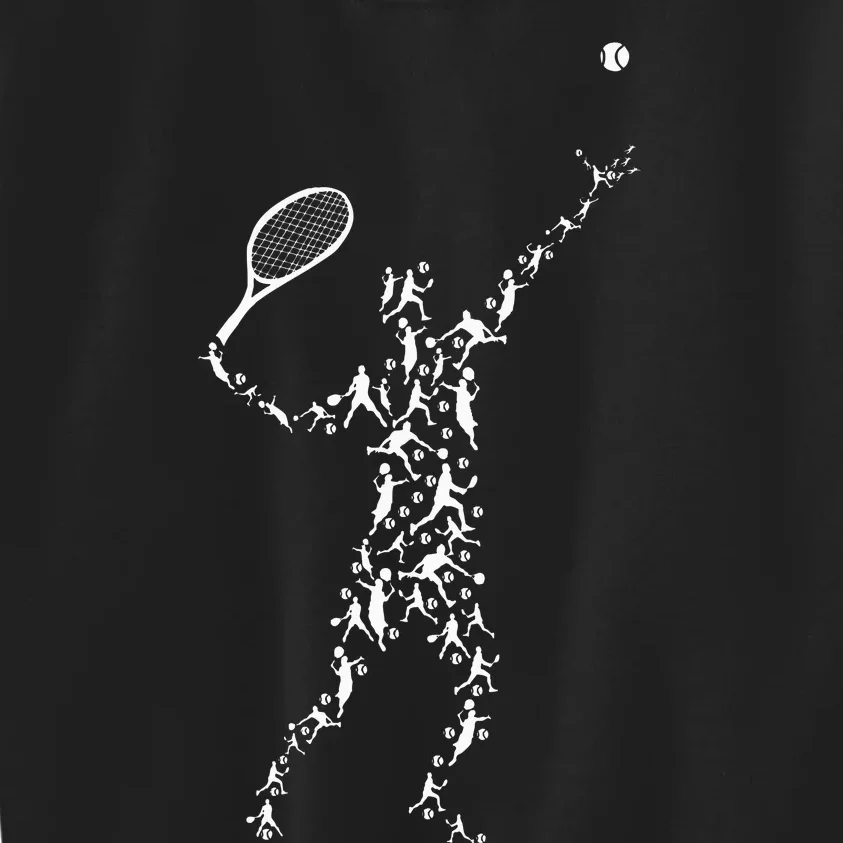 Tennis Positions Player Balls Kids Sweatshirt