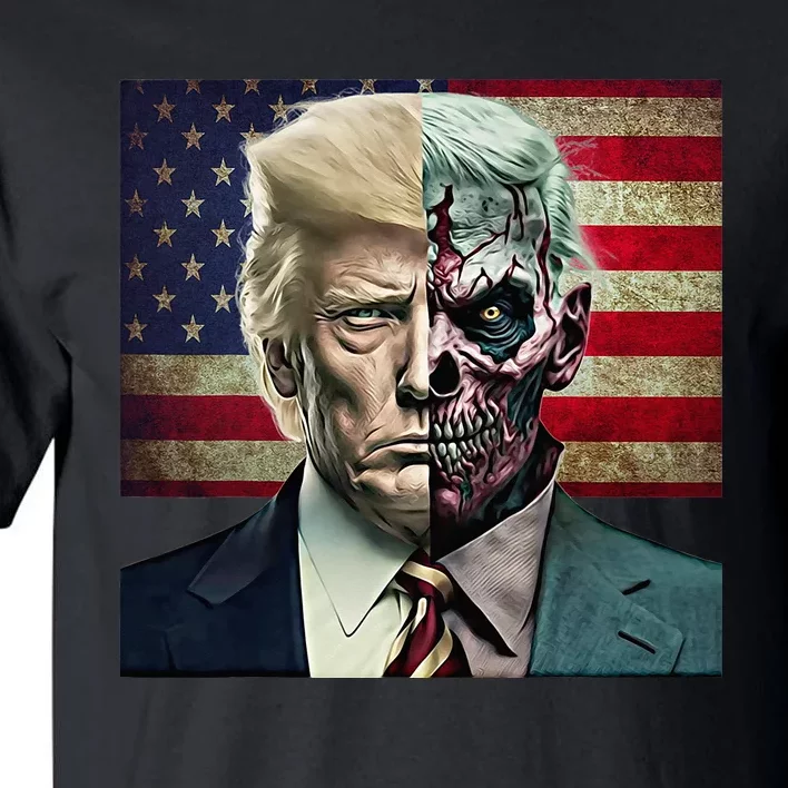 Two-Faced Politicians Presidential Election 2024 Trump Tall T-Shirt