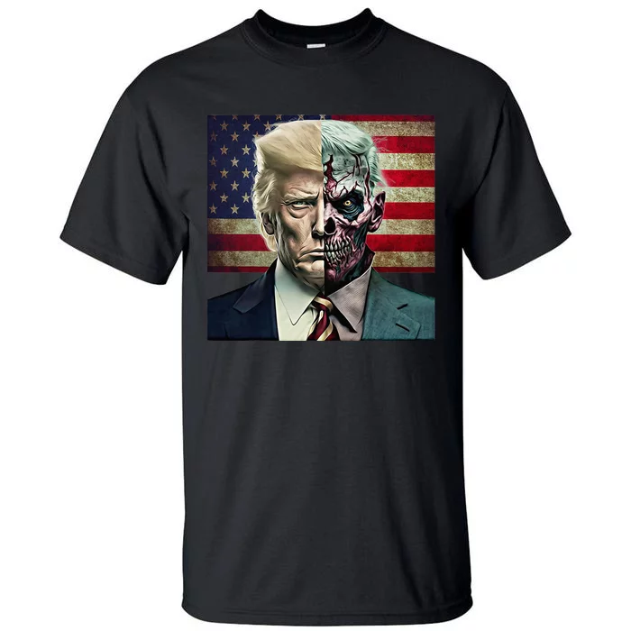 Two-Faced Politicians Presidential Election 2024 Trump Tall T-Shirt