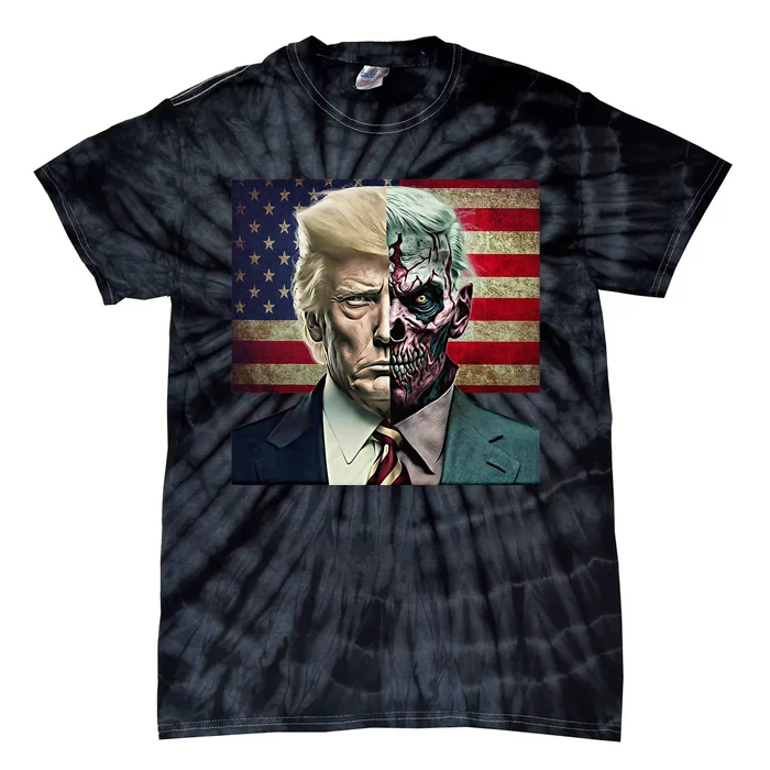 Two-Faced Politicians Presidential Election 2024 Trump Tie-Dye T-Shirt