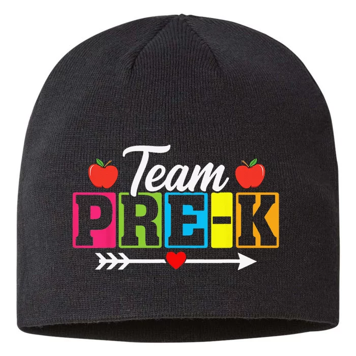 Team PreK PreSchool Teacher Student Back To School 8 1/2in Sustainable Knit Beanie