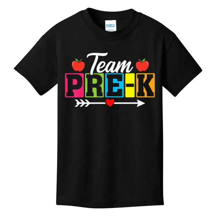 Team PreK PreSchool Teacher Student Back To School Kids T-Shirt