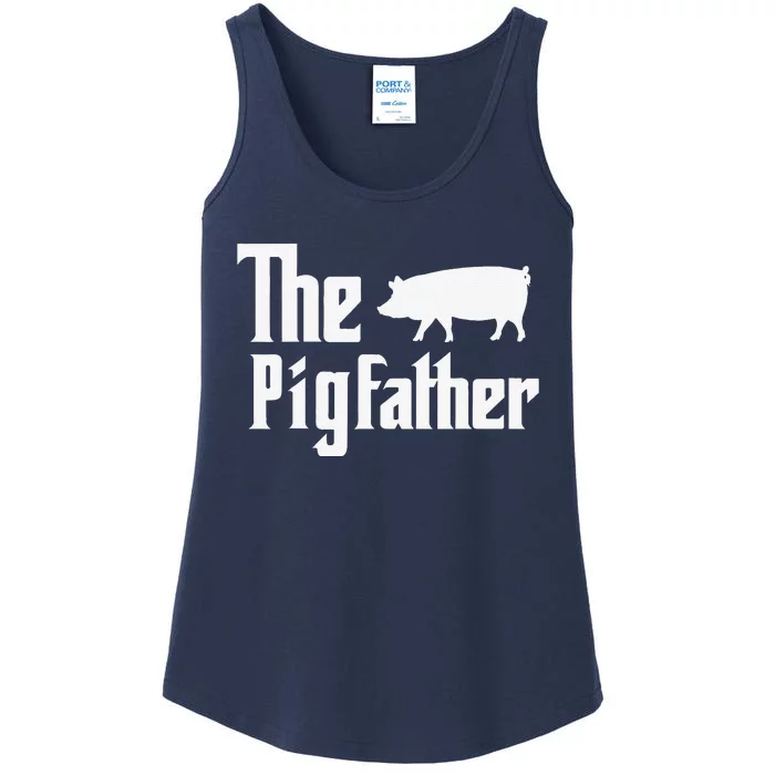 The Pigfather Pig Lover Farming Dad Funny Farmer Father Ladies Essential Tank