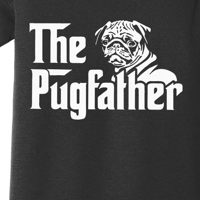 The Pugfather Pug Dad Fathers Day Gift Pug Lovers Baby Bodysuit