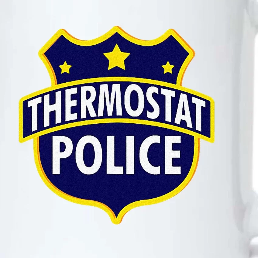 Thermostat Police Pocket Funny Dads Birthday Fathers Day Black Color Changing Mug