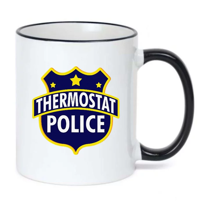 Thermostat Police Pocket Funny Dads Birthday Fathers Day Black Color Changing Mug