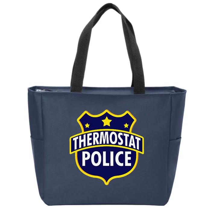 Thermostat Police Pocket Funny Dads Birthday Fathers Day Zip Tote Bag