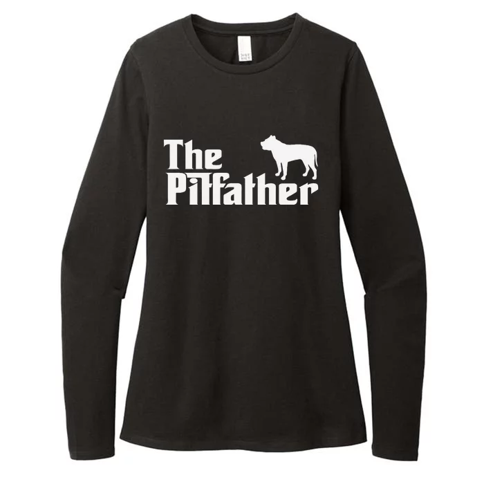 The Pitfather Pit Bull Dad Funny Pit Daddy For Dog Dad Womens CVC Long Sleeve Shirt