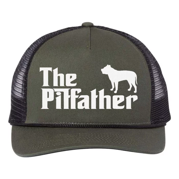 The Pitfather Pit Bull Dad Funny Pit Daddy For Dog Dad Retro Rope Trucker Hat Cap