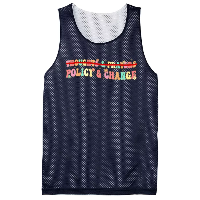 Thoughts & Prayers Policy And Change Mesh Reversible Basketball Jersey Tank