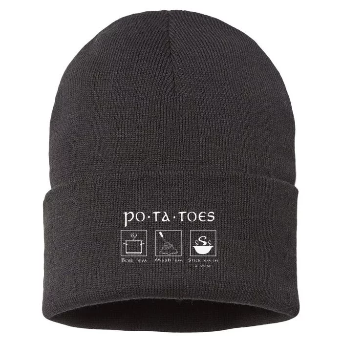 Taters Potatoes Potato Tater Sustainable Knit Beanie