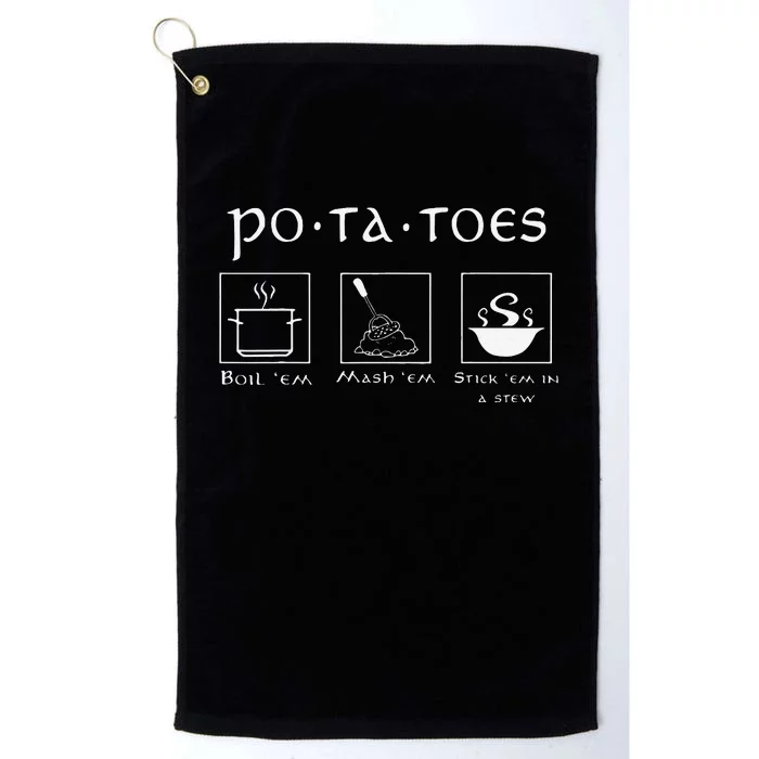 Taters Potatoes Potato Tater Platinum Collection Golf Towel