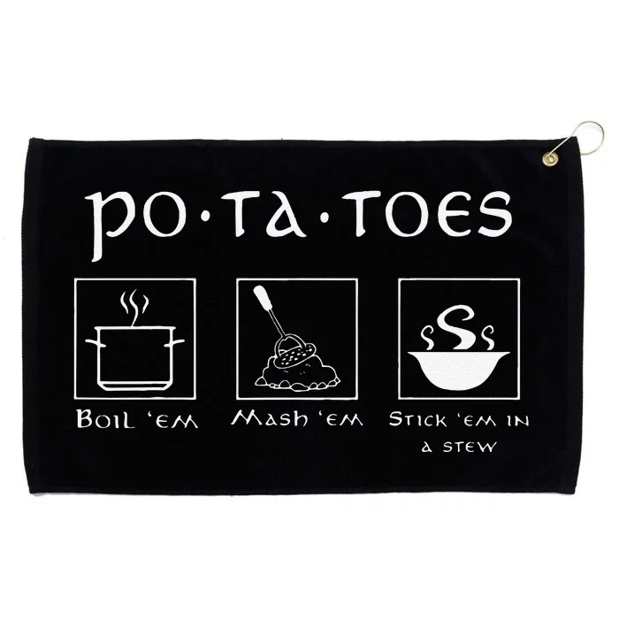 Taters Potatoes Potato Tater Grommeted Golf Towel