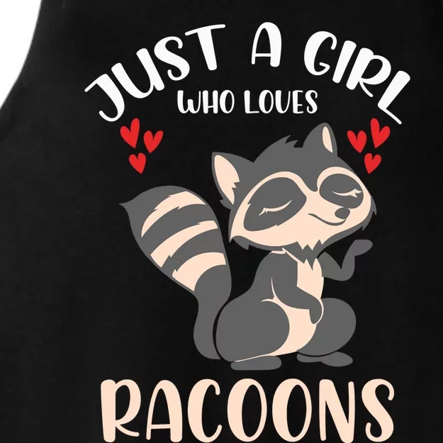 Trash Panda Raccoons Animal Just A Girl Who Loves Racoon Ladies Tri-Blend Wicking Tank