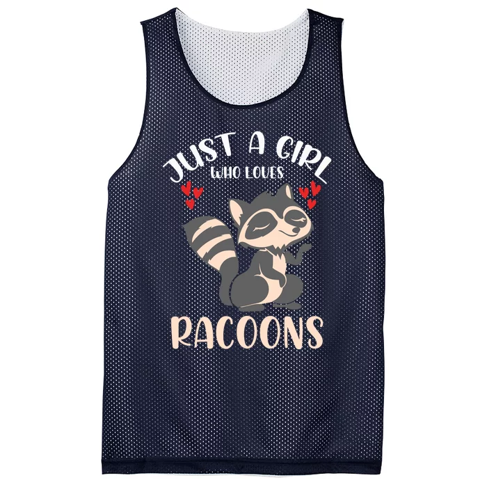 Trash Panda Raccoons Animal Just A Girl Who Loves Racoon Mesh Reversible Basketball Jersey Tank