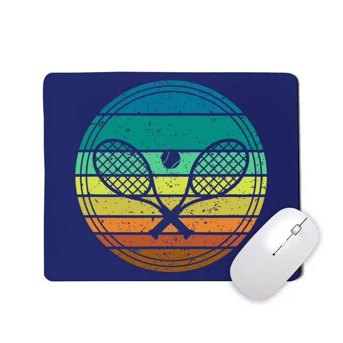 Tennis Player Racquet Ball Retro Vintage Racket Lawn Tennis Mousepad