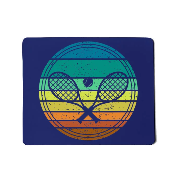 Tennis Player Racquet Ball Retro Vintage Racket Lawn Tennis Mousepad