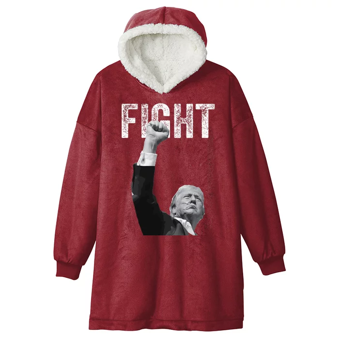 Trump Pennsylvania Rally Fight! Hooded Wearable Blanket