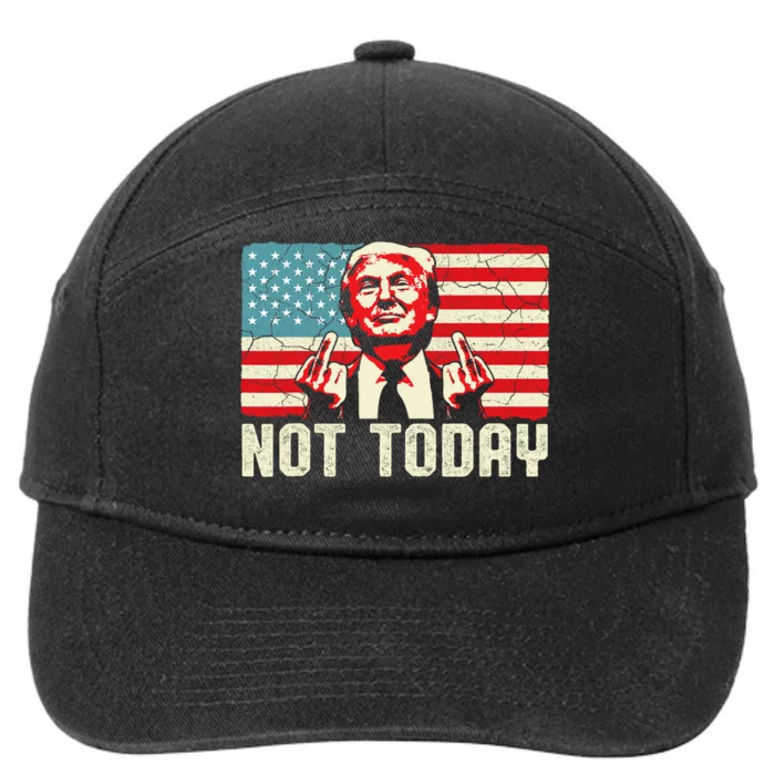 Trump Pennsylvania Rally Shooting Not Today 7-Panel Snapback Hat