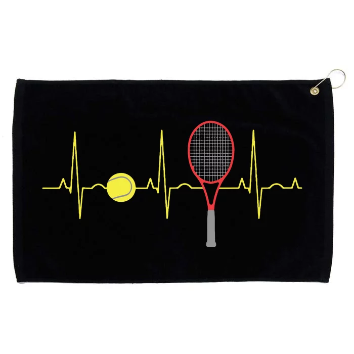 Tennis Player Retro Sport Racket Tennis Ball Heartbeat Grommeted Golf Towel