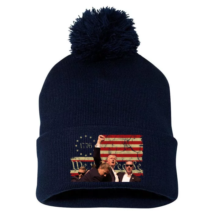 Trump Pa Rally Pennsylvania 2024 Vintage Political Pom Pom 12in Knit Beanie