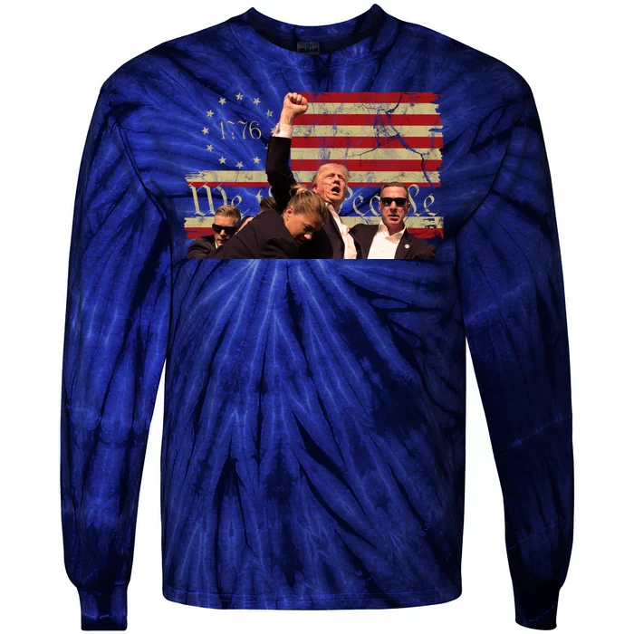 Trump Pa Rally Pennsylvania 2024 Vintage Political Tie-Dye Long Sleeve Shirt