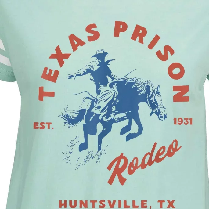 Texas Prison Rodeo Cowboy Western Enza Ladies Jersey Football T-Shirt