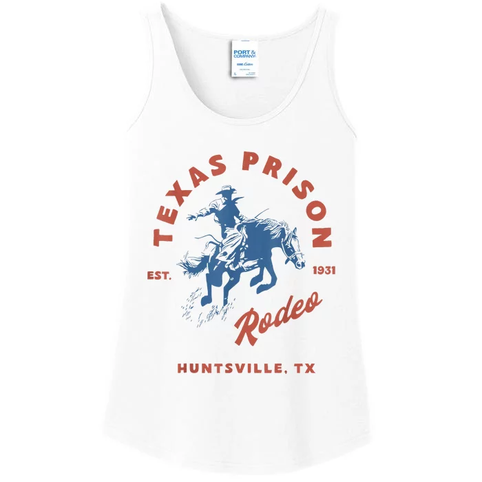 Texas Prison Rodeo Cowboy Western Ladies Essential Tank