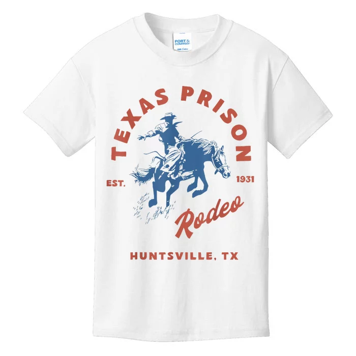 Texas Prison Rodeo Cowboy Western Kids T-Shirt