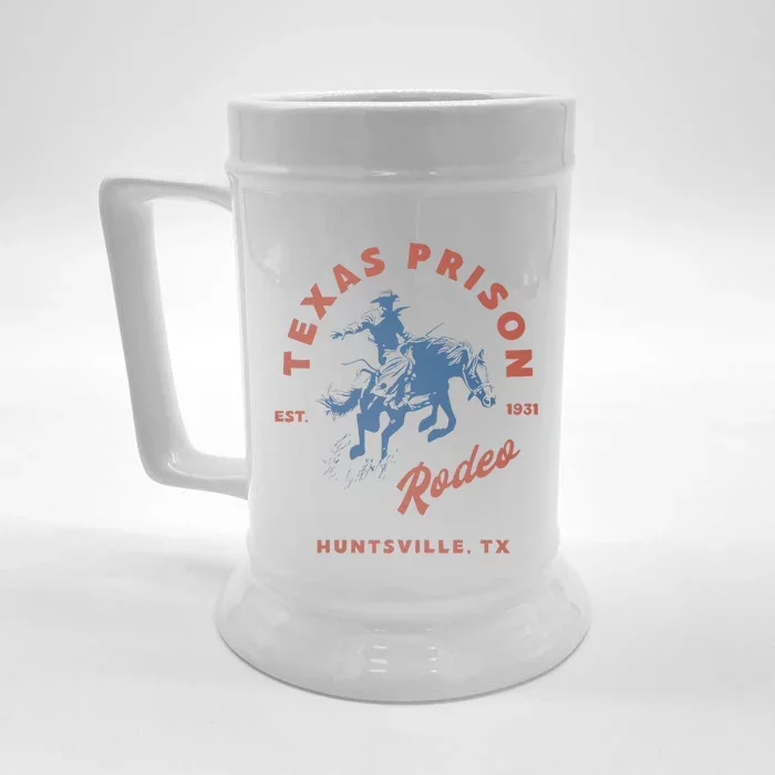 Texas Prison Rodeo Cowboy Western Front & Back Beer Stein