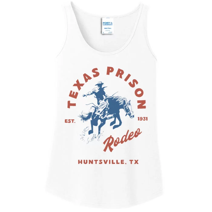 Texas Prison Rodeo Cowboy Western Ladies Essential Tank