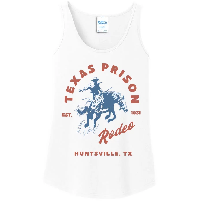 Texas Prison Rodeo Cowboy Western Ladies Essential Tank