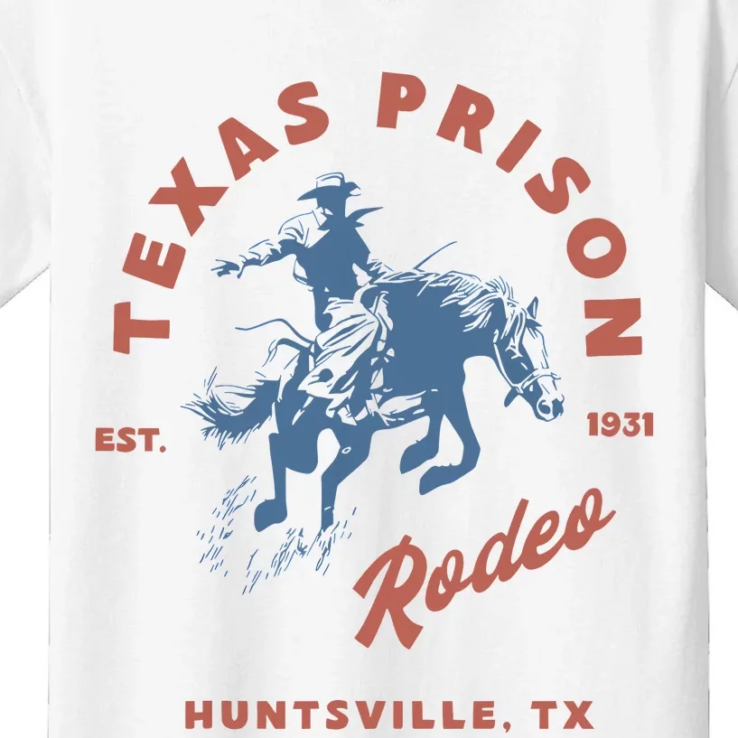 Texas Prison Rodeo Cowboy Western Kids T-Shirt