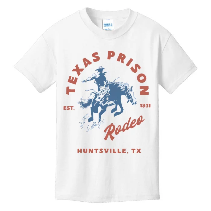 Texas Prison Rodeo Cowboy Western Kids T-Shirt