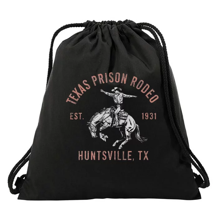 Texas Prison Rodeo Huntsville Est 1931 Drawstring Bag