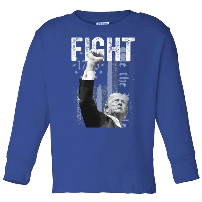 Trump Pennsylvania Rally Fight! Gift Toddler Long Sleeve Shirt