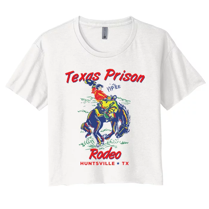 Texas Prison Rodeo  Western Cowboy Women's Crop Top Tee