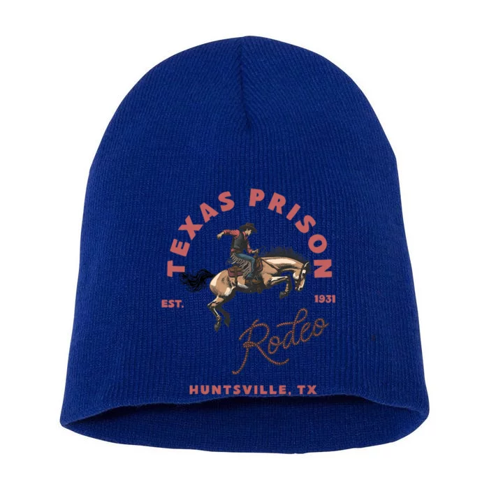 Texas Prison Rodeo Cowboy Western Short Acrylic Beanie