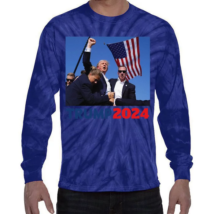 Trump Pa Rally Pennsylvania Rally Trump 2024 Tie-Dye Long Sleeve Shirt