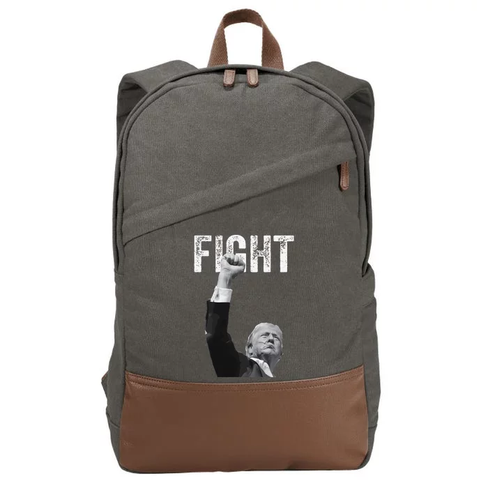 Trump Pennsylvania Rally Fight! Cotton Canvas Backpack