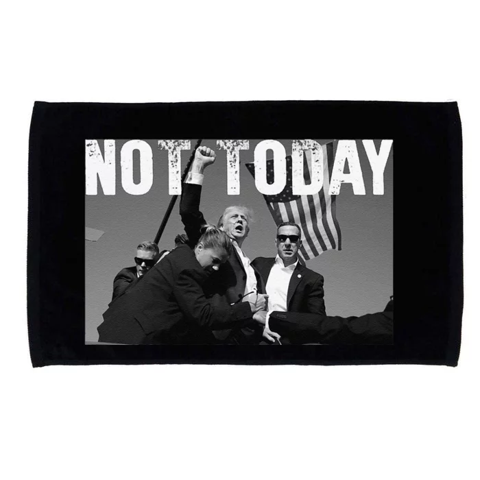 Trump Pennsylvania Rally Shooting Not Today Microfiber Hand Towel