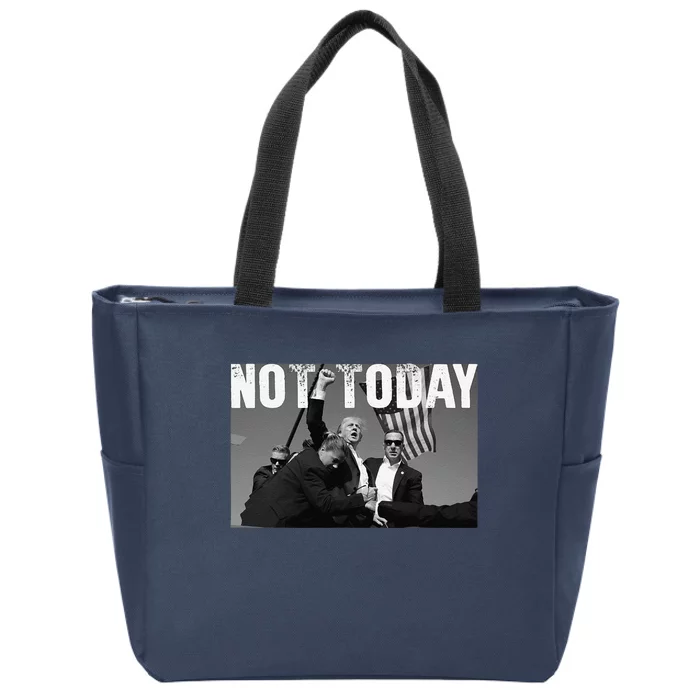 Trump Pennsylvania Rally Shooting Not Today Zip Tote Bag