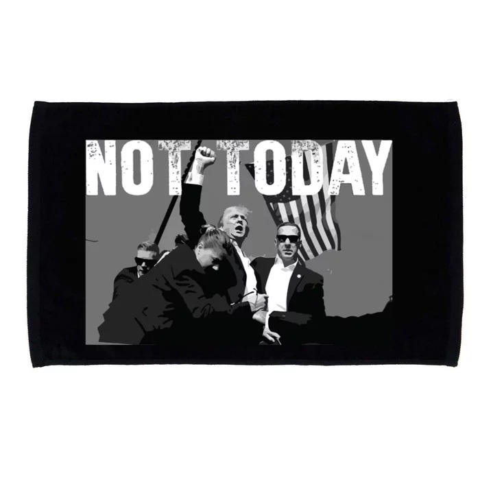 Trump Pennsylvania Rally Shooting Not Today Microfiber Hand Towel