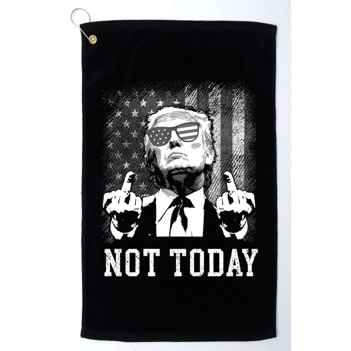 Trump Pennsylvania Rally Shooting Not Today Platinum Collection Golf Towel