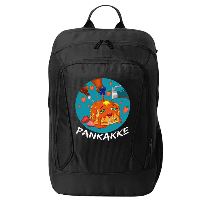 This Pancake REALLY Loves Syrup! Funny Anime Food Pun City Backpack