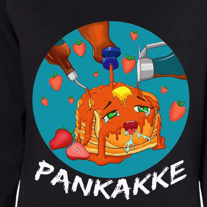 This Pancake REALLY Loves Syrup! Funny Anime Food Pun Womens California Wash Sweatshirt